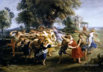  village Tableaux - danse des villageois italiens Peter Paul Rubens